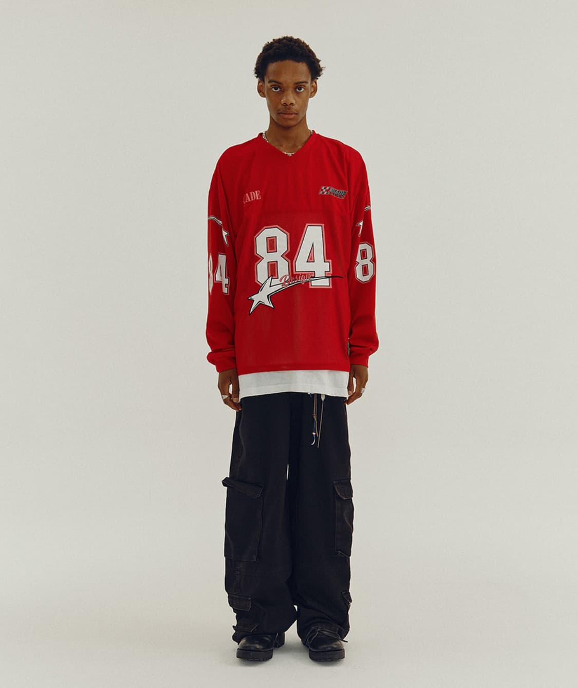 스웨이드 84 레이싱 긴팔 티셔츠 레드 XL 상품이미지3