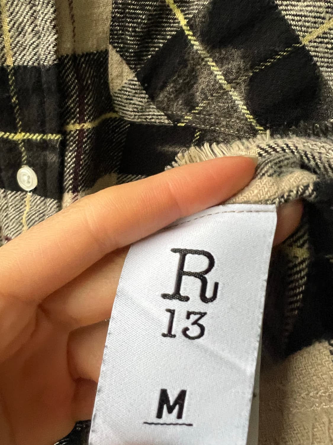 R13 알써틴 체크 셔츠 상품이미지6