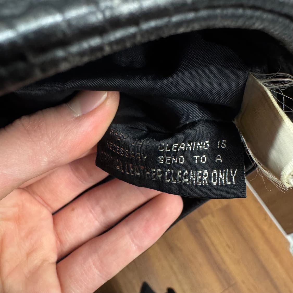 90s USA VINTAGE 레더 라이더 자켓 전면 지퍼 포인트 블랙 상품이미지6