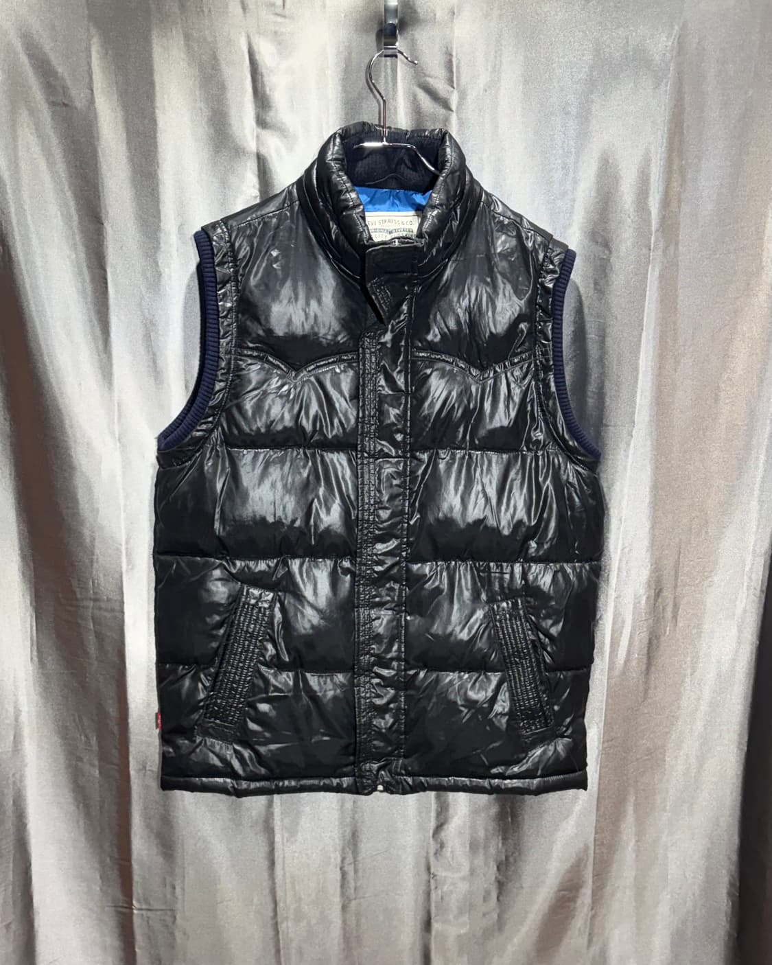 L 리바이스 웨스턴 코팅 블랙 패딩 베스트 상품이미지2