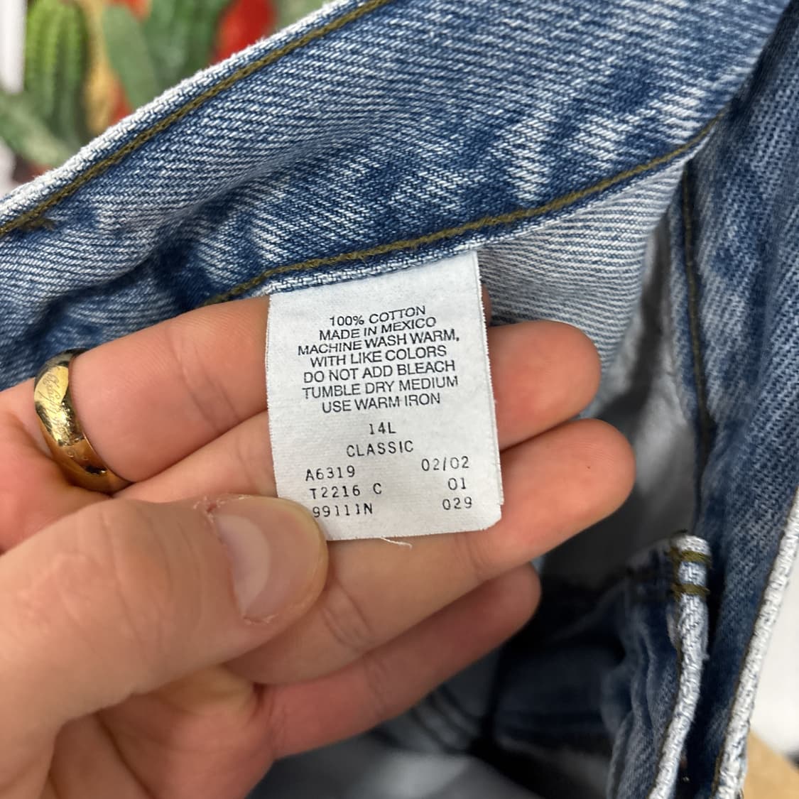 00s 할리데이비슨 클래식핏 컷오프 커스텀 데님팬츠 레더탭 N898   상품이미지8