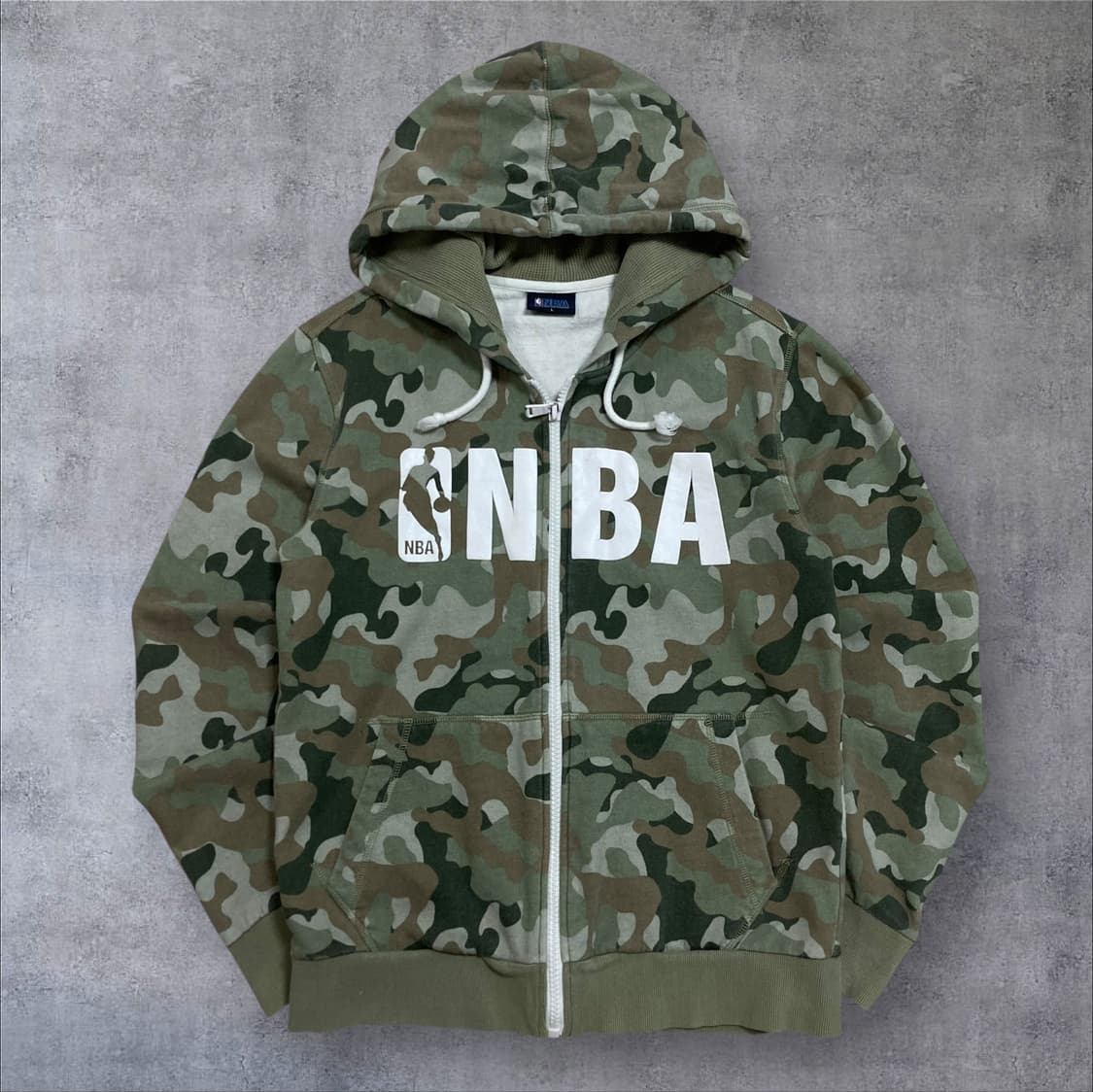 NBA 스펠아웃 빅로고 카모플라쥬 후드 집업 상품이미지1