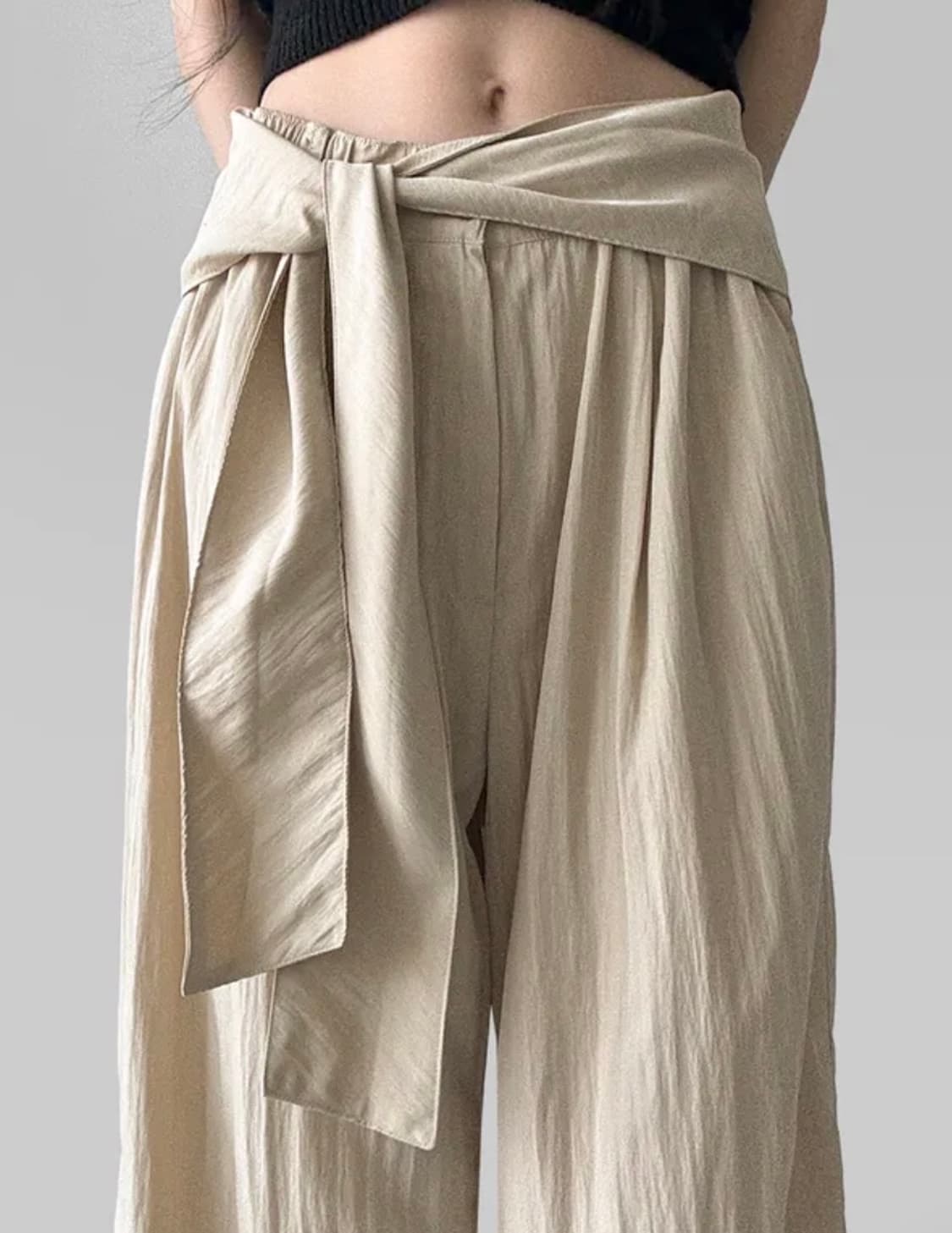 오아시스 타이 랩 와이드 롱팬츠 상품이미지2