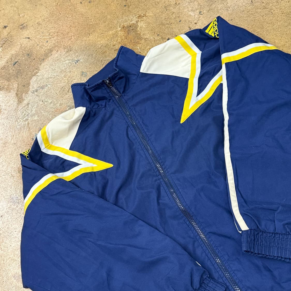 [정품/95] 아디다스 네이비 옐로우 바람막이 b8 상품이미지1