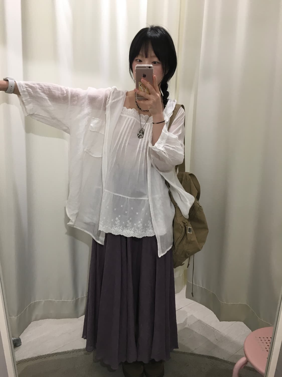 시스루 후드 포켓 셔츠 가디건 상품이미지3