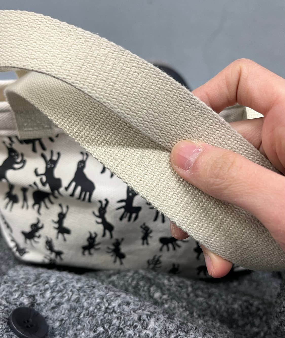 네넷 개미패턴 캔버스 토트백 🐜 상품이미지7