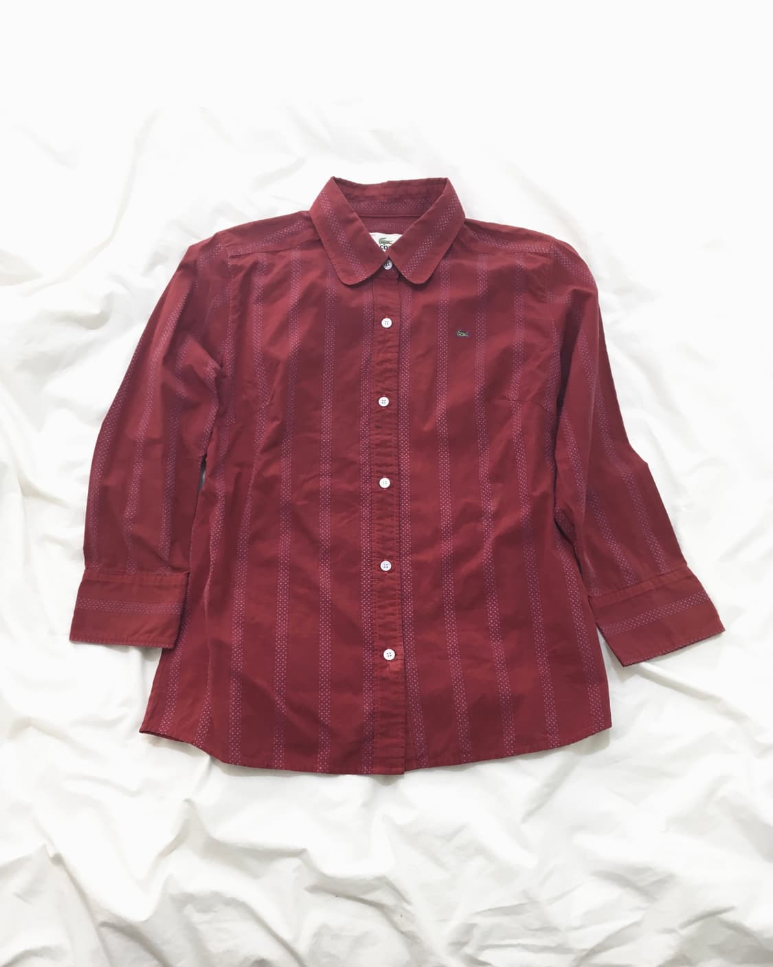 Lacoste burgundy 3/4 sleeve shirt 상품이미지1