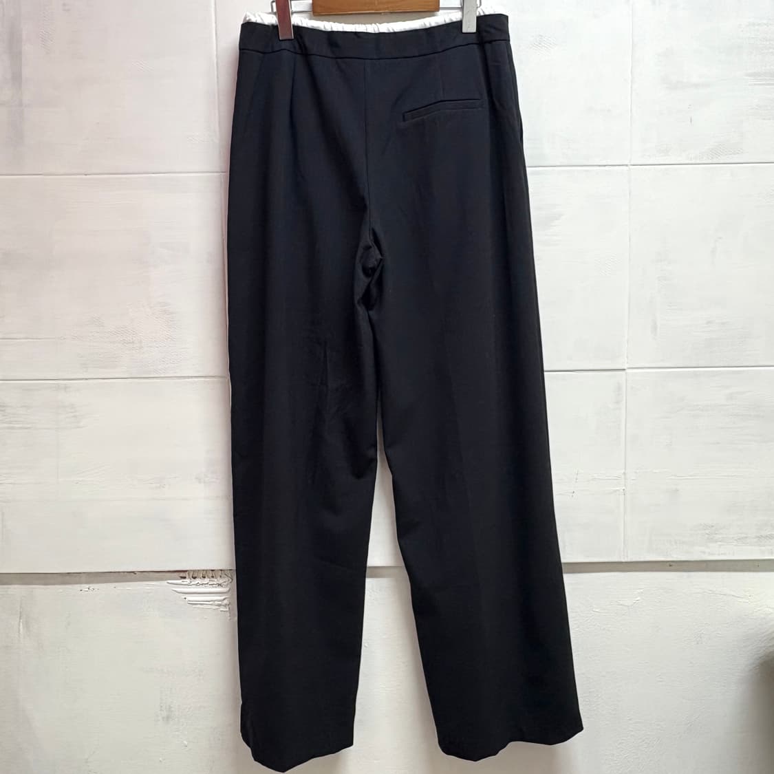 ZARA 자라 더블 웨이스트 트라우져 팬츠 네이비 L 상품이미지5