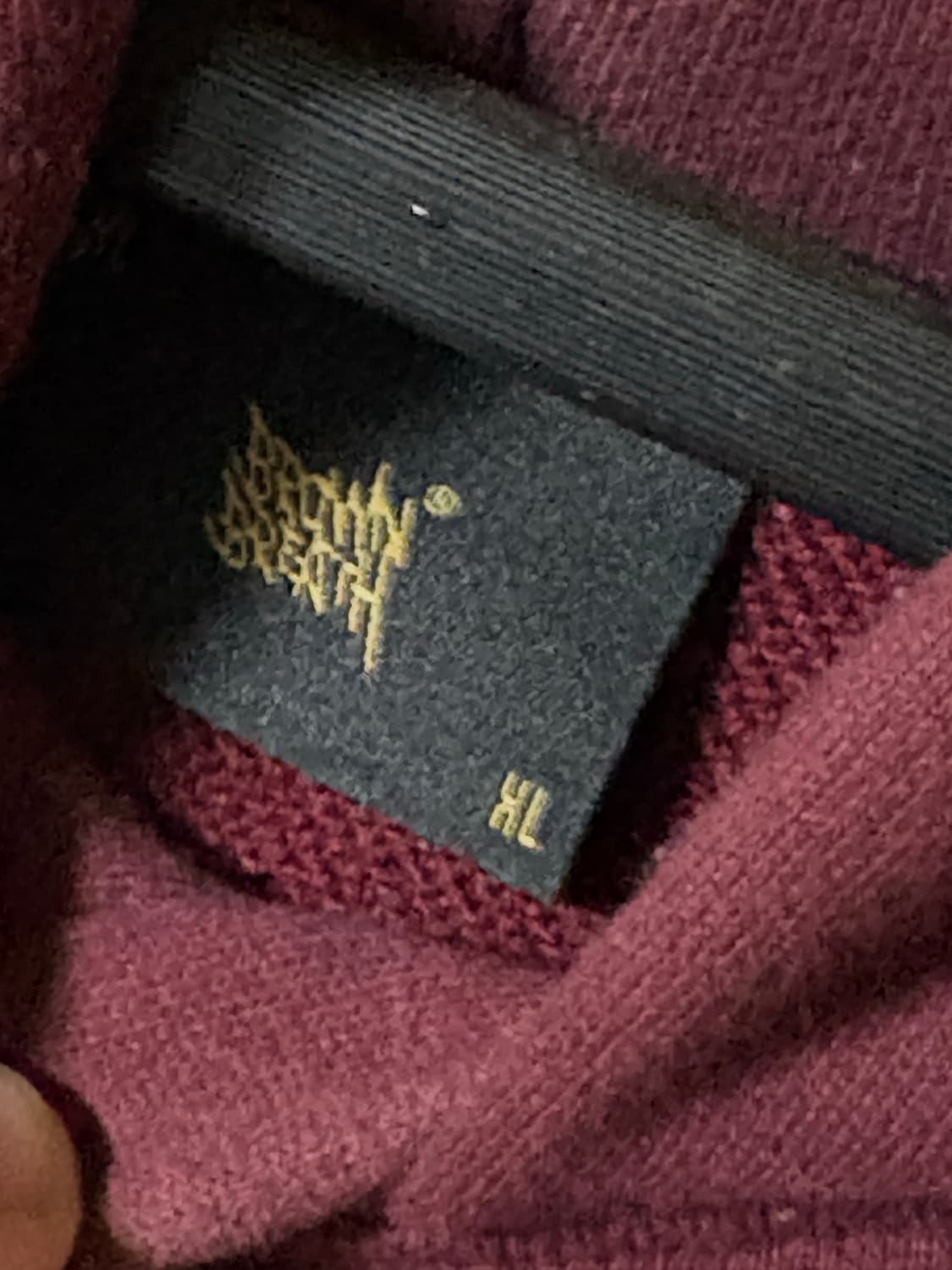 브라운브레스 버건디 후드티 XL 상품이미지3