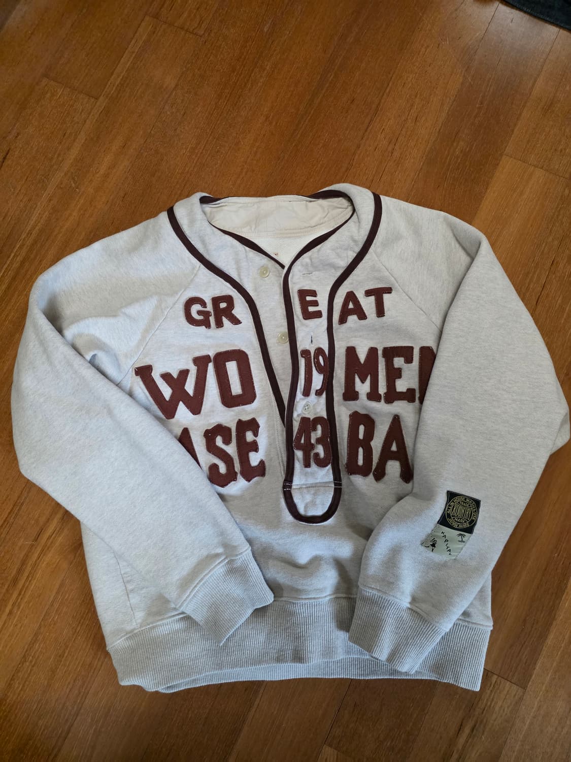 캐피탈 헨리 베이스볼 스웻셔츠 사이즈 2 상품이미지1