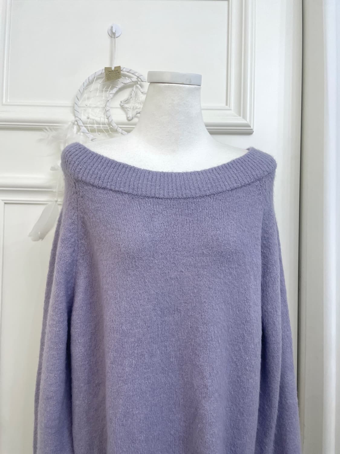 purple off-shoulder basic sweater 상품이미지5