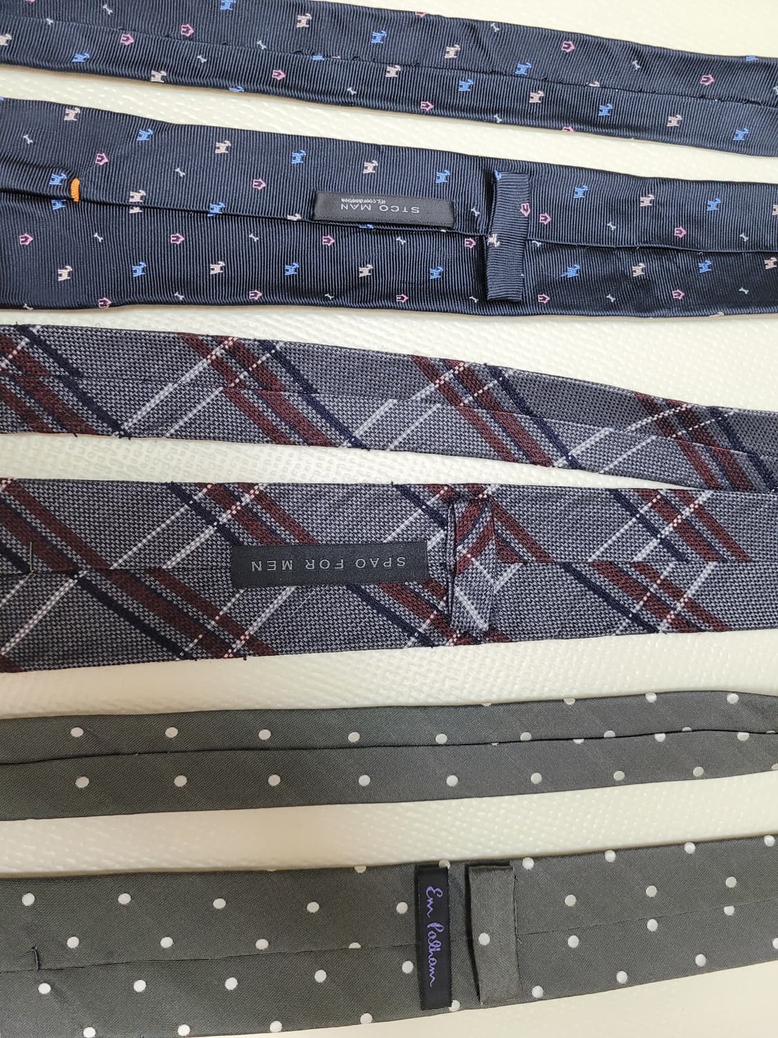 넥타이 3종 (체크, 도트패턴 네이비, 브라운, 그레이) 상품이미지8