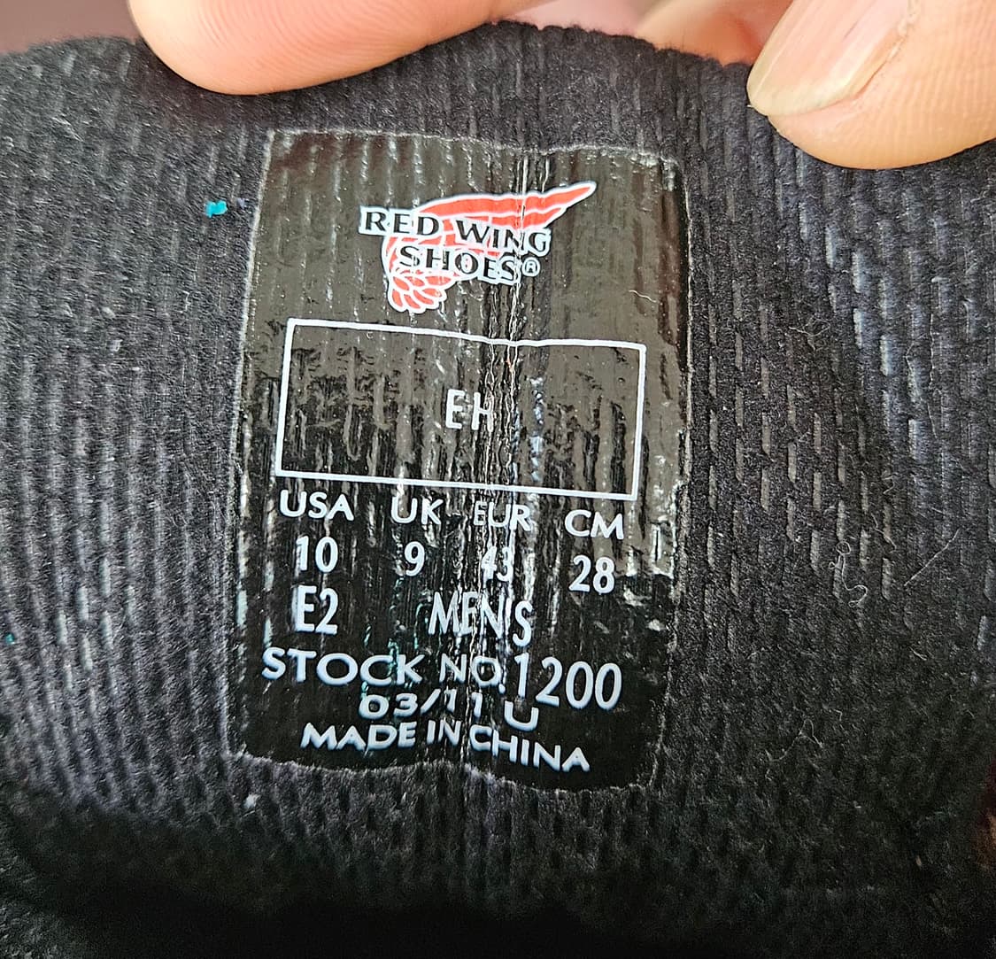 레드윙 6인치 방수,방한 워크 부츠, 1200, US10EE 상품이미지10