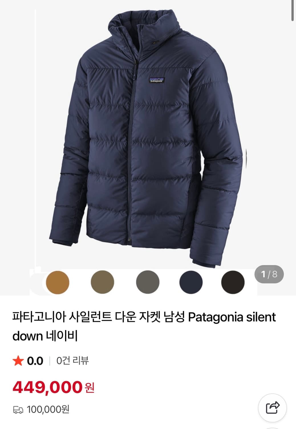 [S]파타고니아 사일런트 덕다운 자켓/네이비 상품이미지2