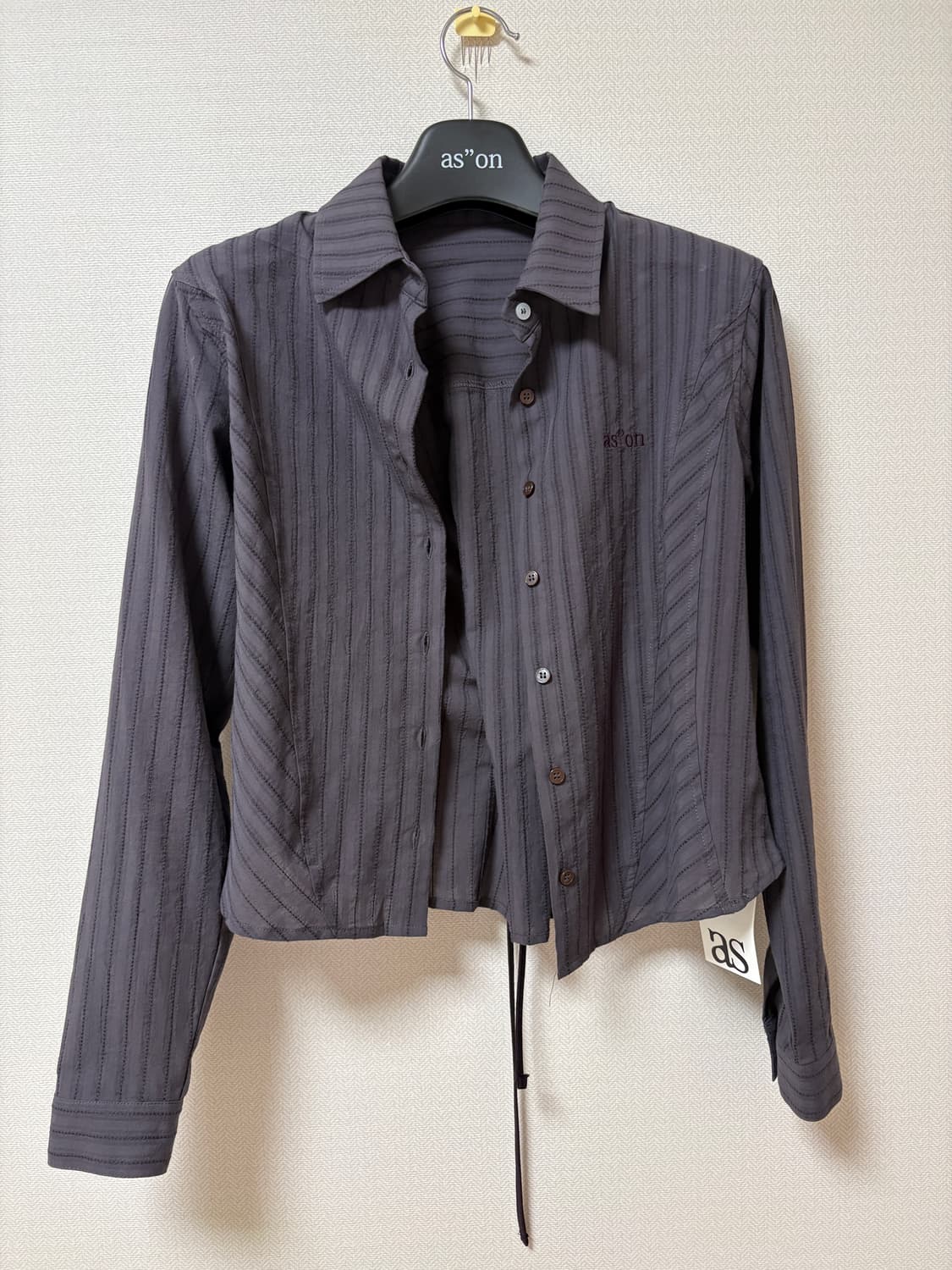 ASON NIKO CORSET SHIRT / DARK-PURPLE 상품이미지1