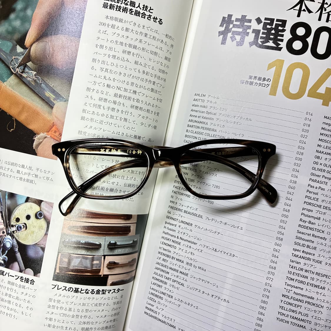 角矢甚治郎作 카도야 진지로 사쿠 일본 장인 셀룰로이드 안경 상품이미지1