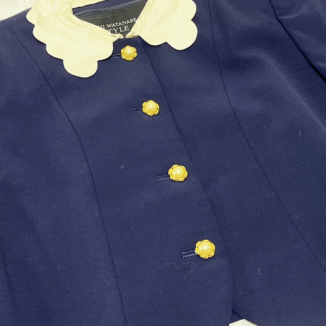 빈티지 ) 물결카라 배색자켓 상품이미지2