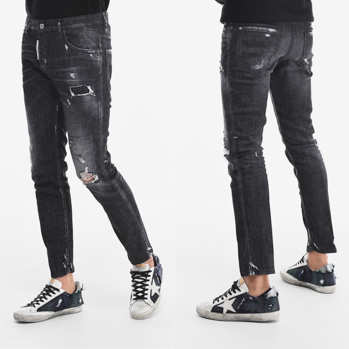 디스퀘어드 블랙탭 스케이터 데님팬츠(50 사이즈) 상품이미지3