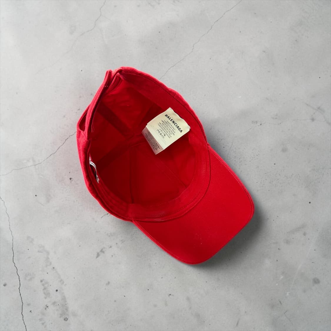 발렌시아가 자수 로고 레드 볼캡 상품이미지6