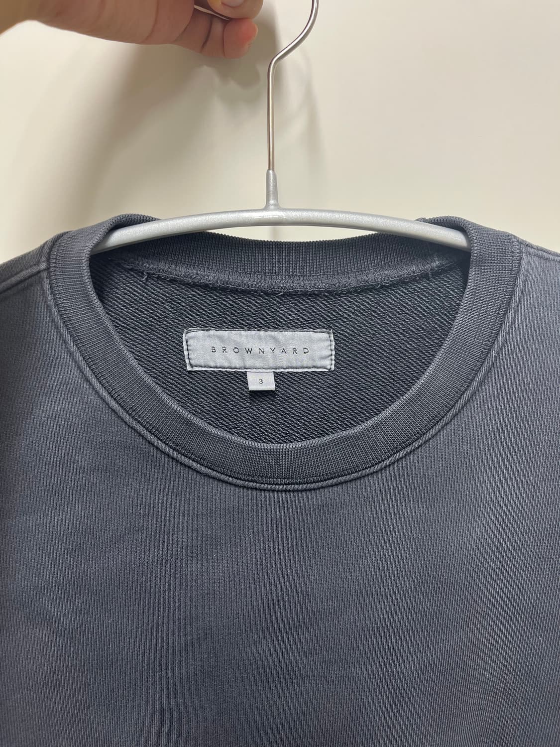 브라운야드 워시드 스웻 셔츠, Washed Black 3 상품이미지6