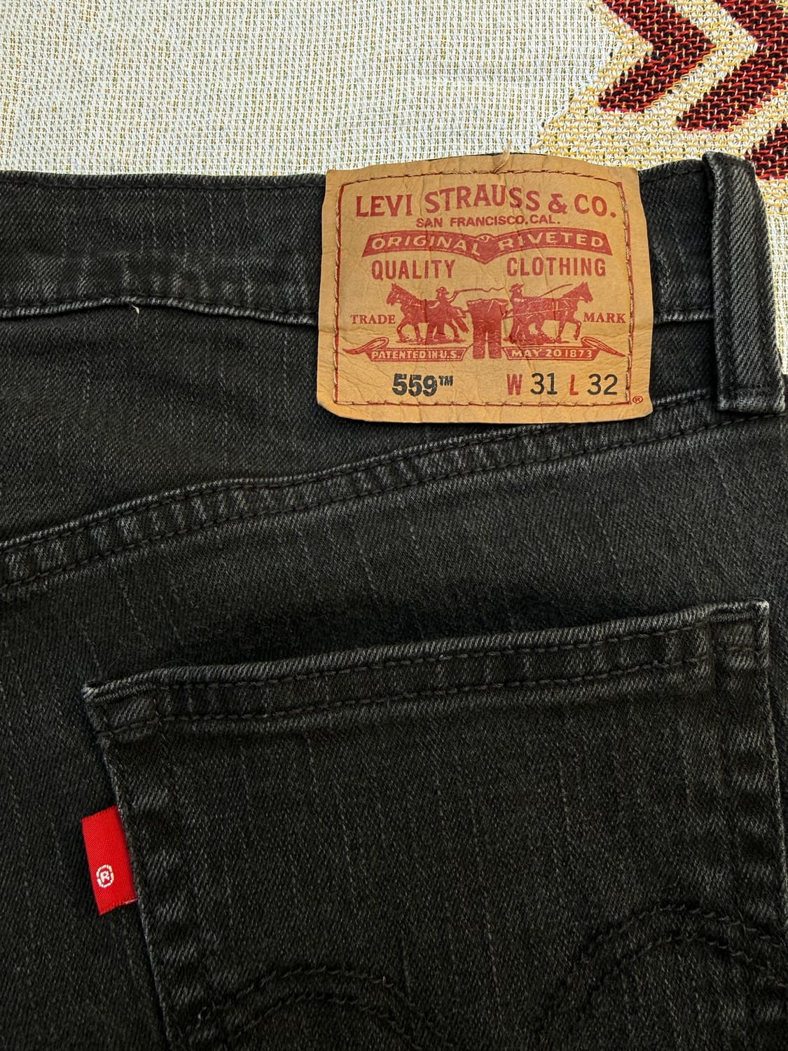 리바이스 559 흑청 31/32 블랭크탭 상품이미지1