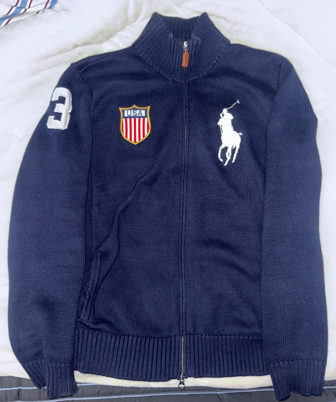 폴로 빅포니 USA 니트 집업 상품이미지1