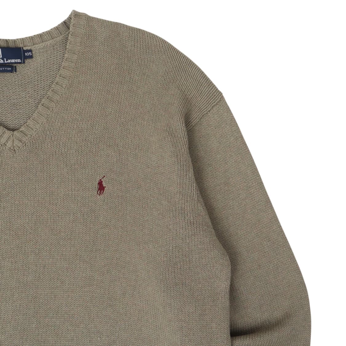 폴로 랄프로렌 카키 브이넥 니트 상품이미지3