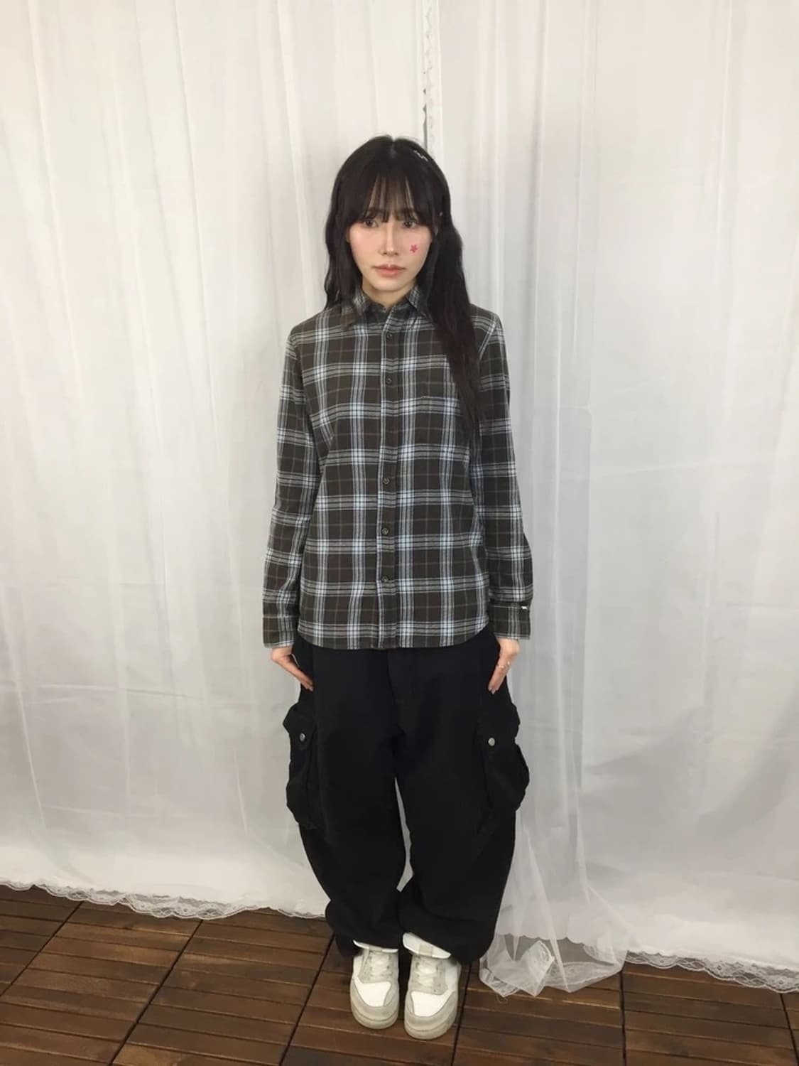 CHAPREDNA Alternative Wool Check Shirt 상품이미지1