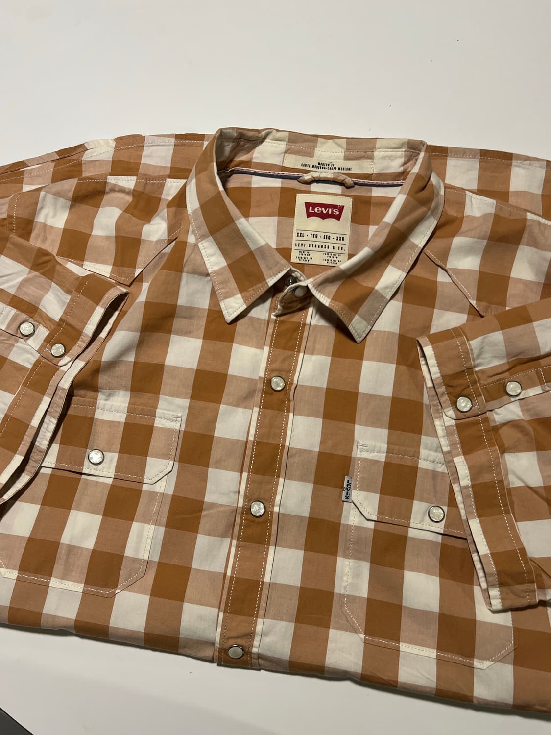 리바이스 반팔 체크셔츠 110사이즈  상품이미지5