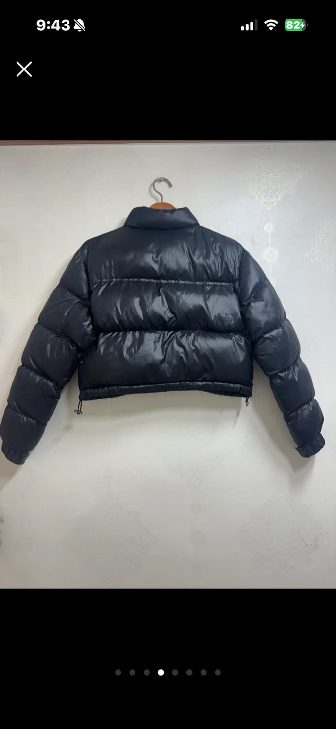 FCMM 글로시 크롭 패딩 점퍼 블랙 색상 S 상품이미지3