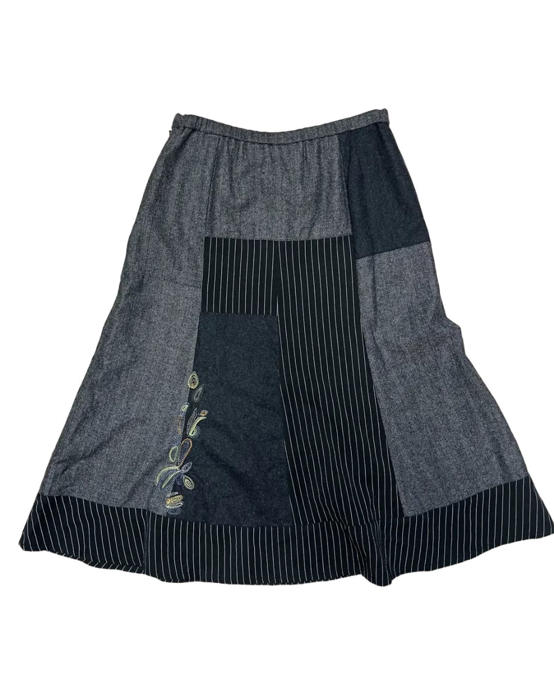 Patch&stitch wool skirt 상품이미지1