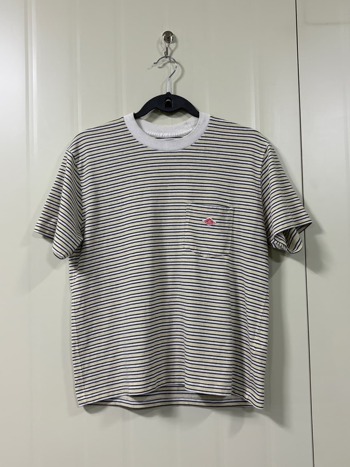 단톤 (DANTON) 스트라이프 포켓 반팔 티셔츠  상품이미지1