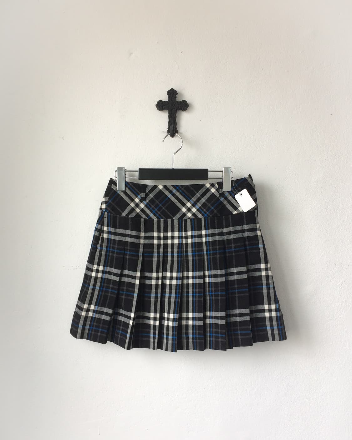 Check pattern pleats mini skirt 상품이미지1