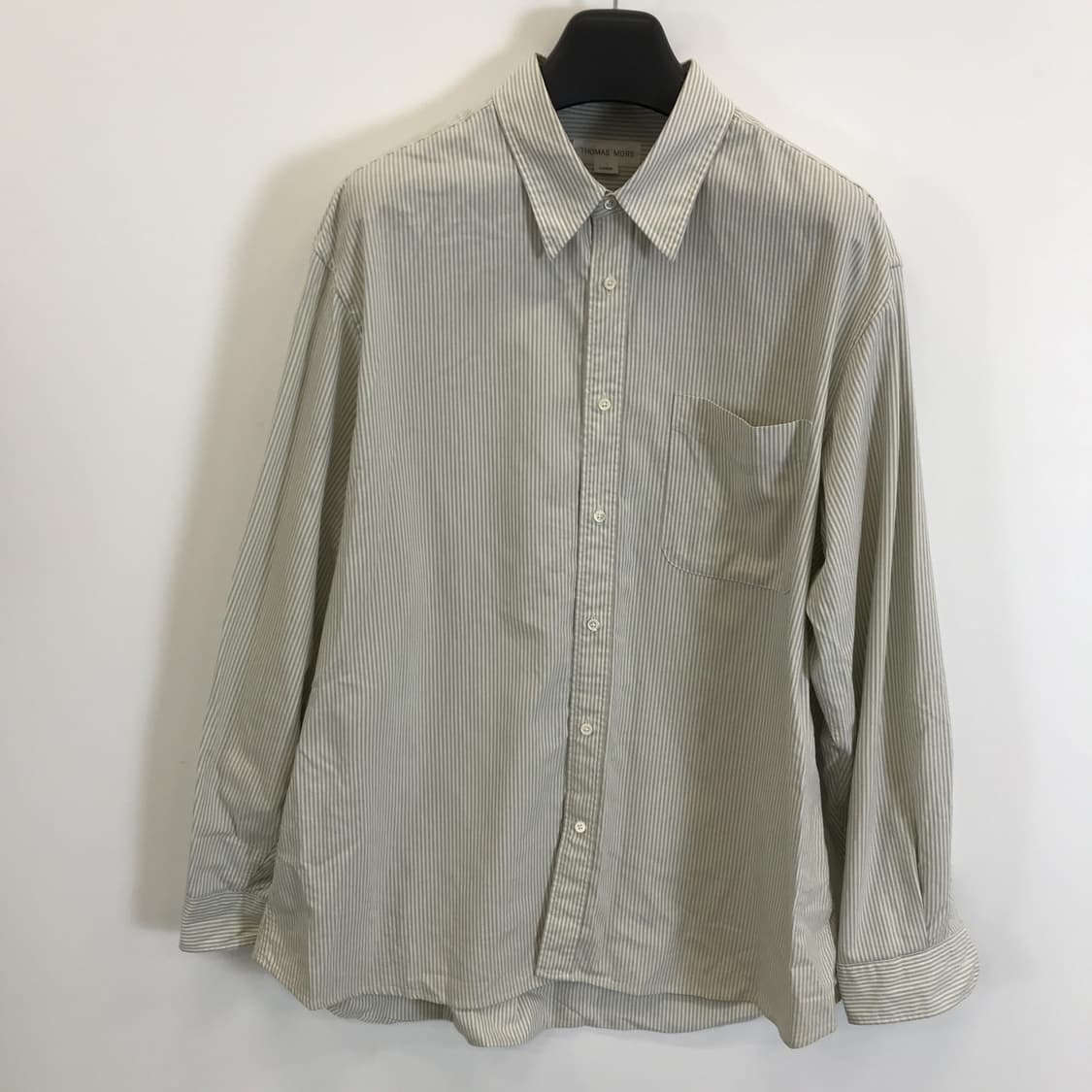 토마스모어 스트라이프 셔츠 그레이그린 [L] 상품이미지1