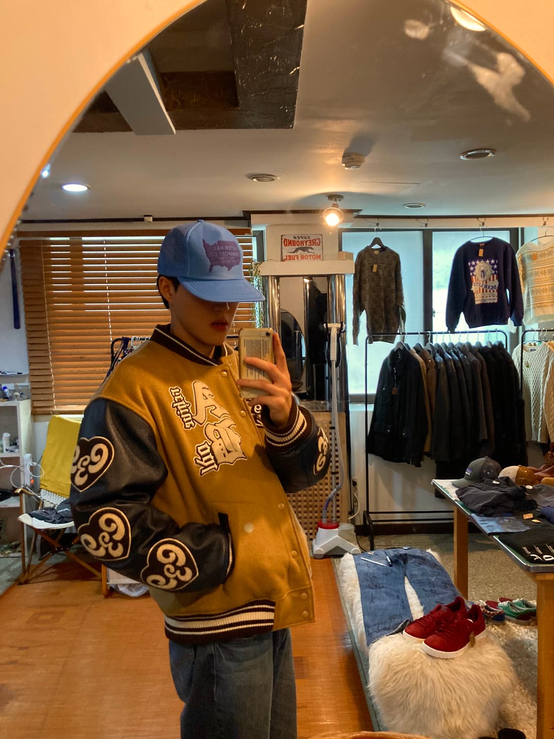 아카이브볼드 카우 레더 스타디움 자켓 상품이미지2