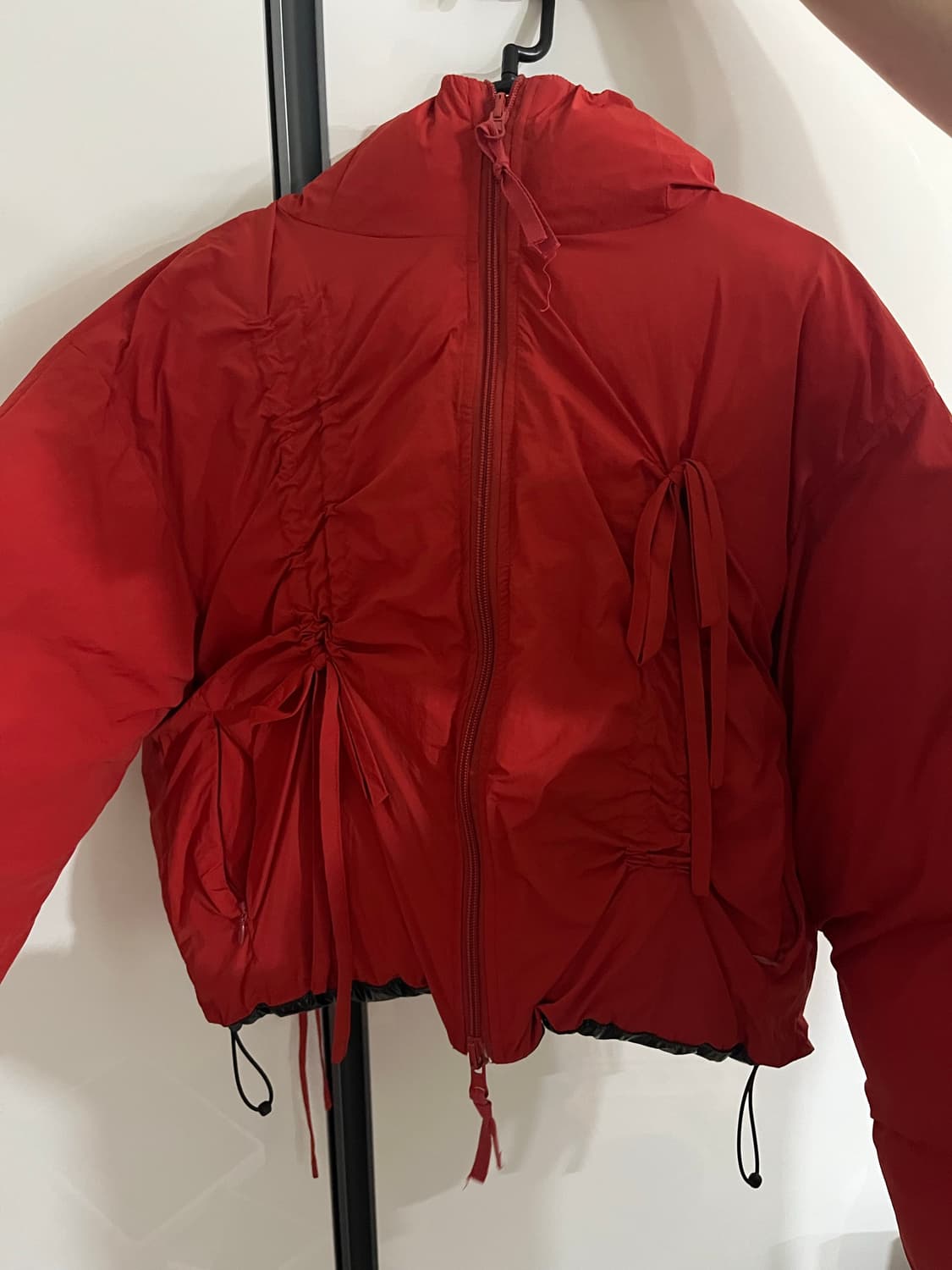 파르티멘토 우먼 리버시블 셔링 패딩 레드 상품이미지3