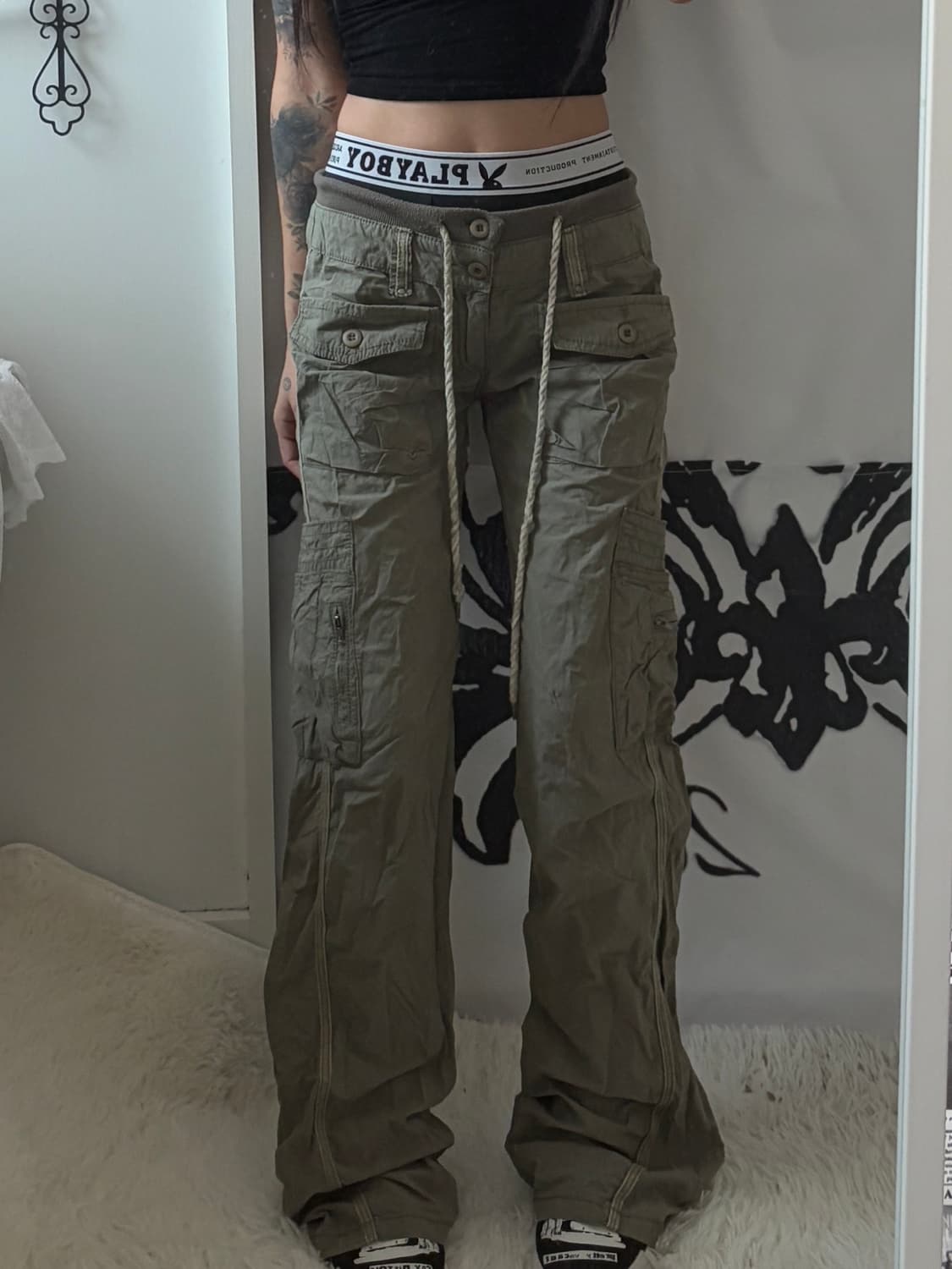 • Light khaki low banding cargo pants   상품이미지7