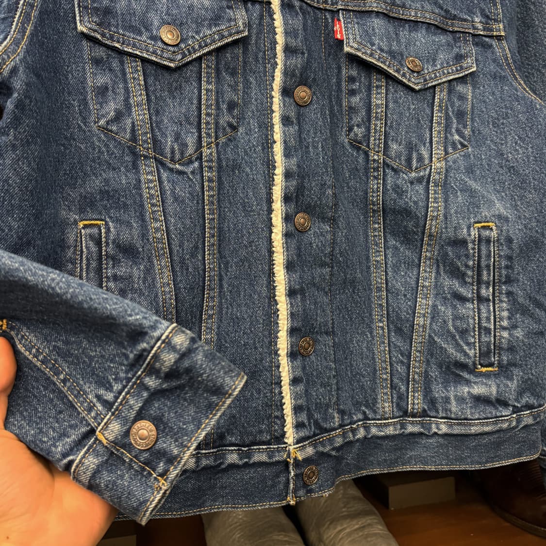 리바이스 쉐르파 타입3 보아라이닝 데님 트러커 자켓 중청 N285 상품이미지4
