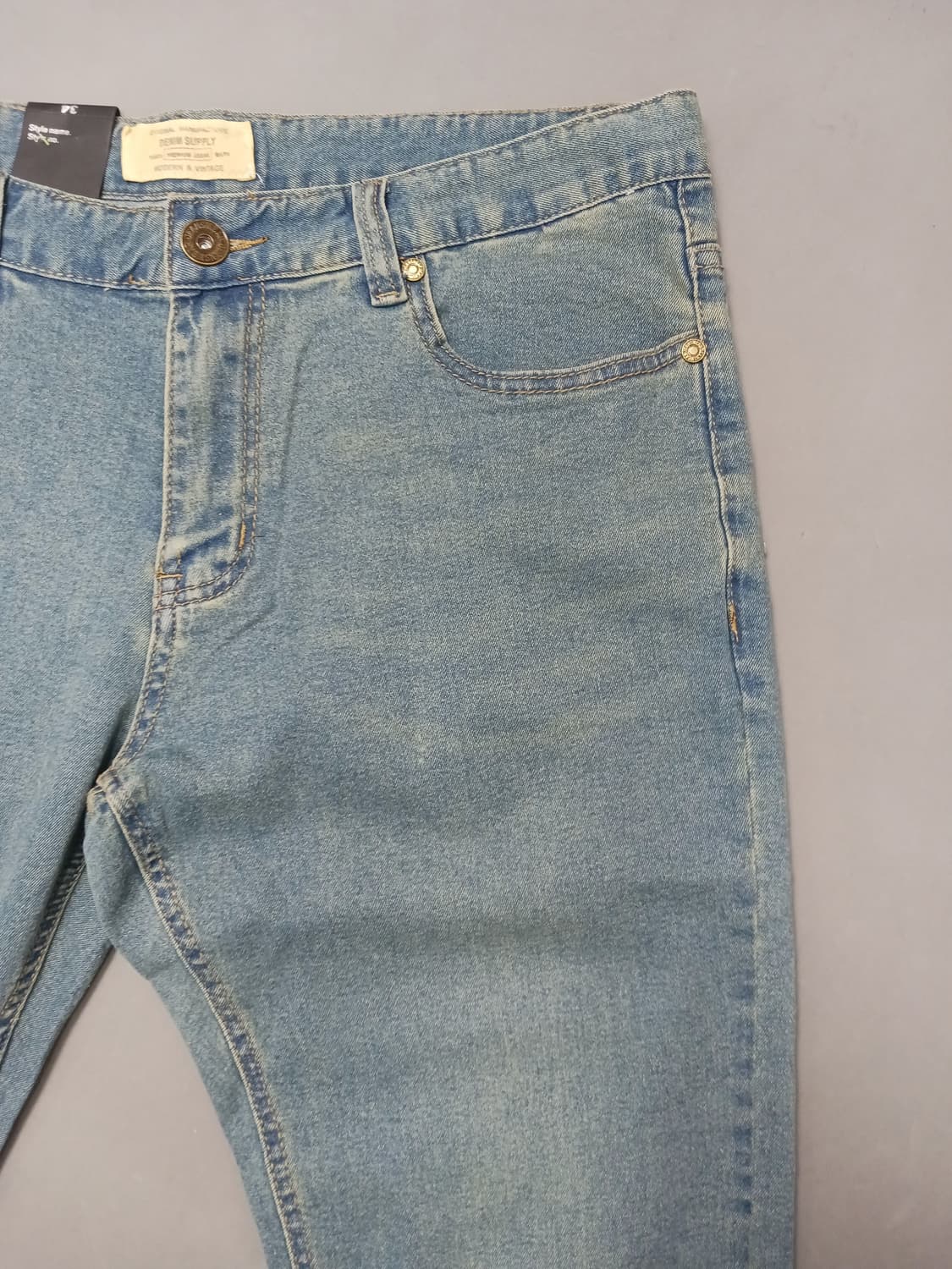 새제품 [34] 데님서플라이 빈티지워싱 슬림 테이퍼드진 청바지 상품이미지4