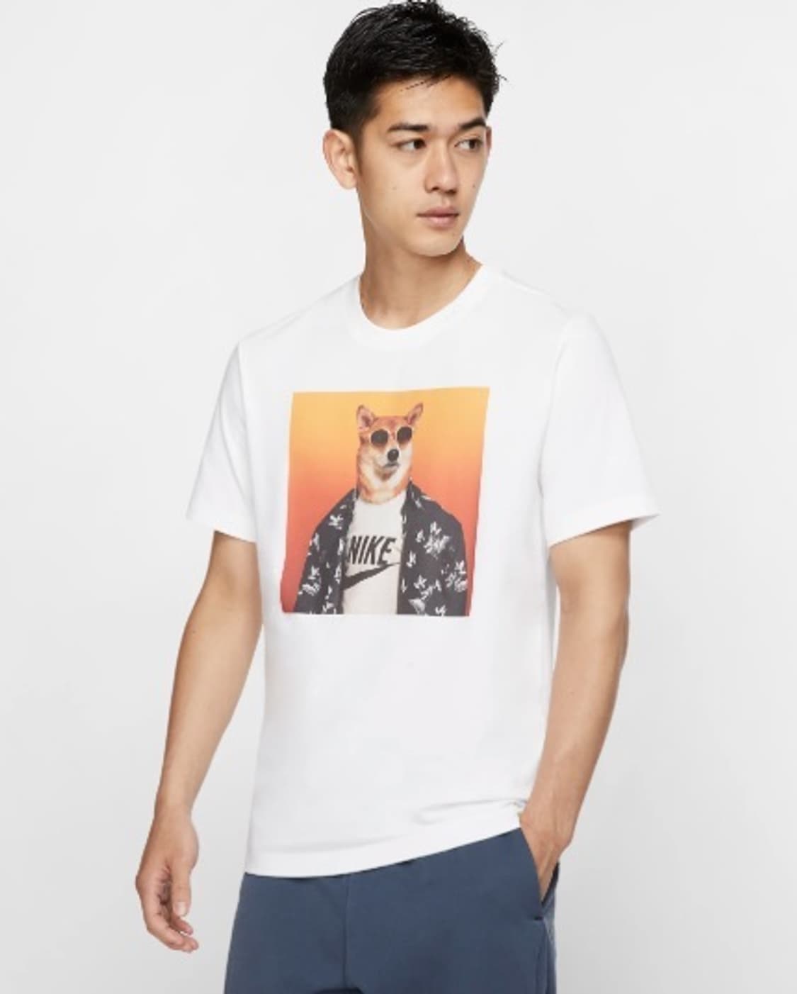 나이키 시바견 프린팅 반팔 티셔츠 화이트 XL 상품이미지1