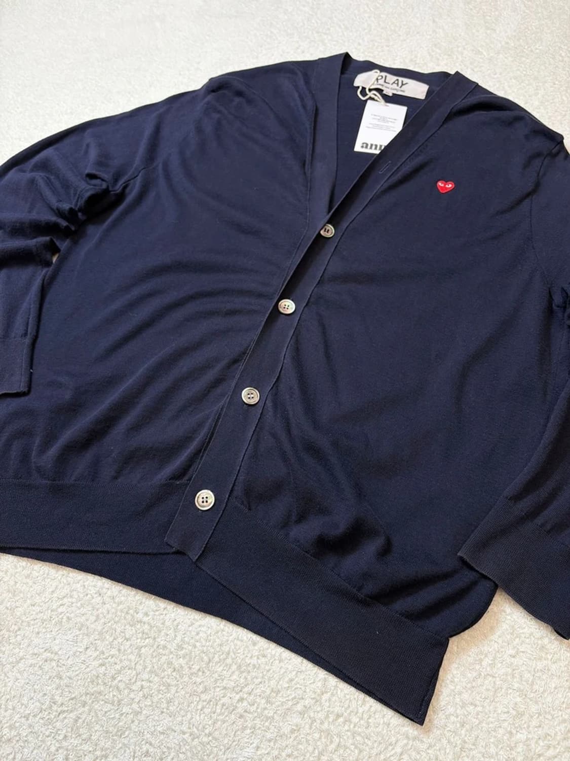 꼼데가르송 스몰 로고 니트 가디건 pn6160 상품이미지3