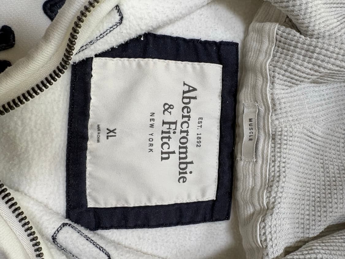 아베크롬비 후드집업 화이트 xl 상품이미지2