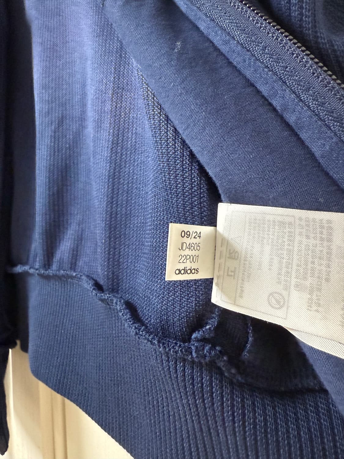 아디다스 크롭 져지 와플 (여성M) 상품이미지5