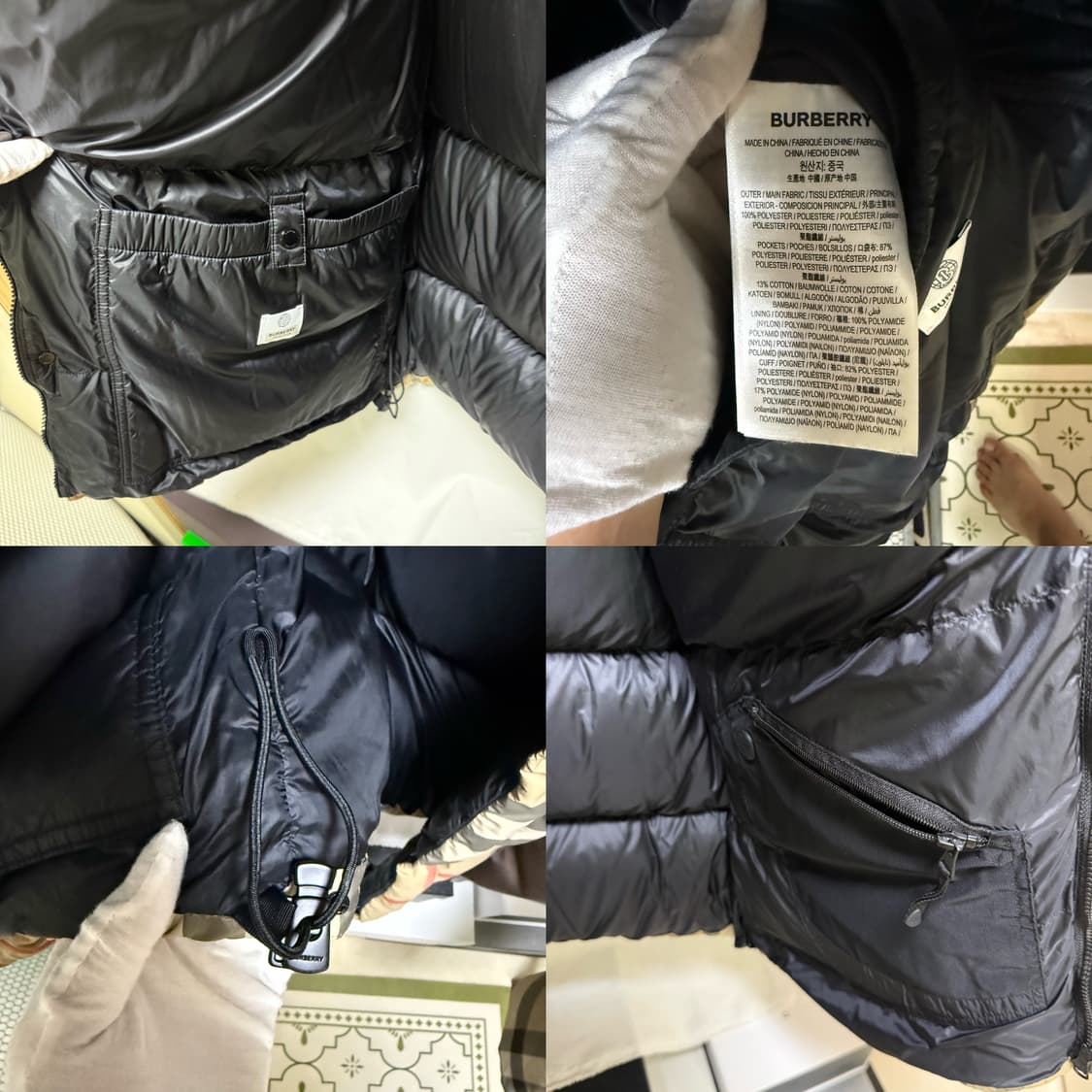 버버리 체크 퍼퍼 자켓 아카이브 베이지 패딩 상품이미지5