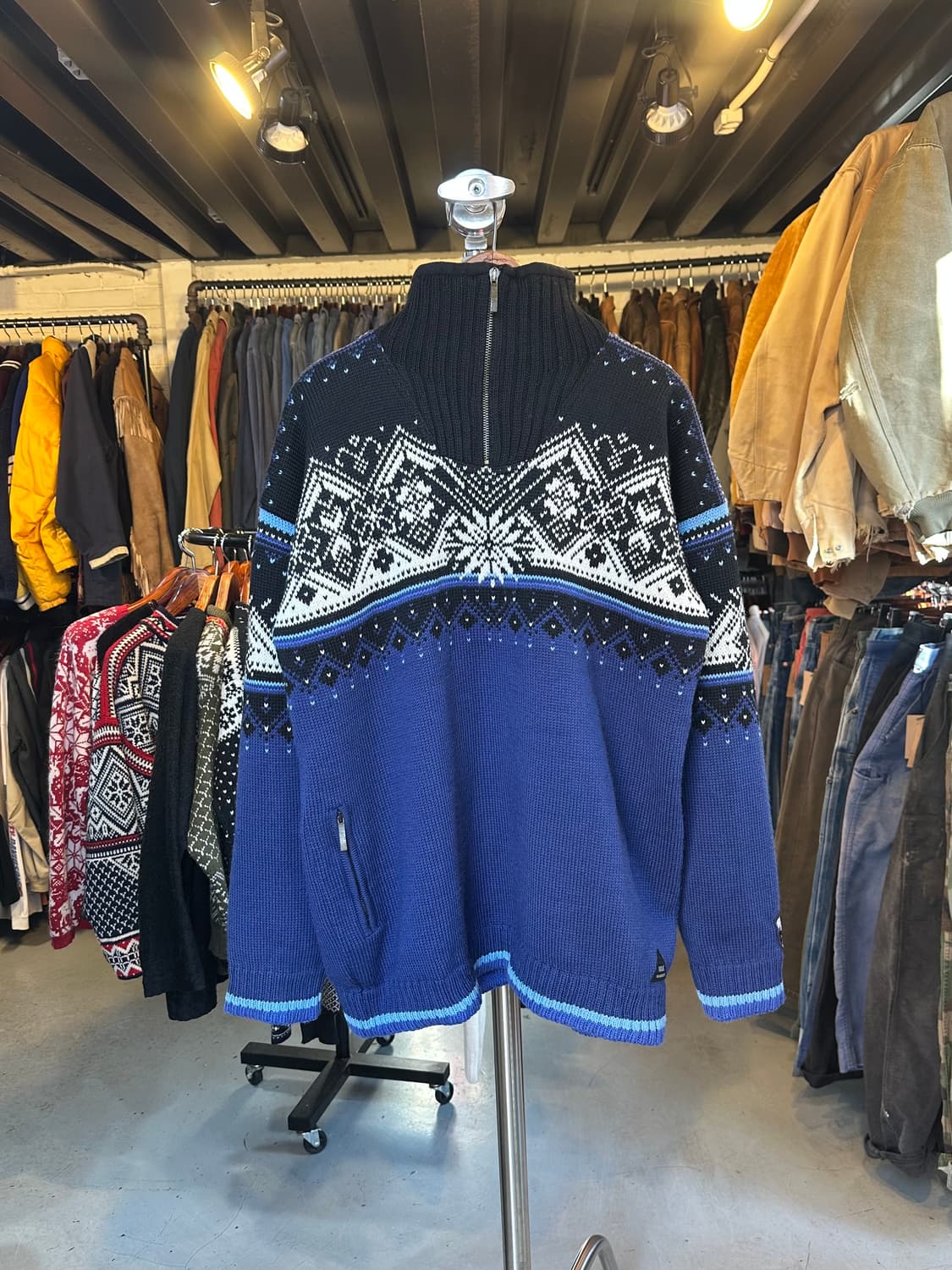 데일오브노르웨이 헤비 울 하프집 노르딕 스웨터 상품이미지1