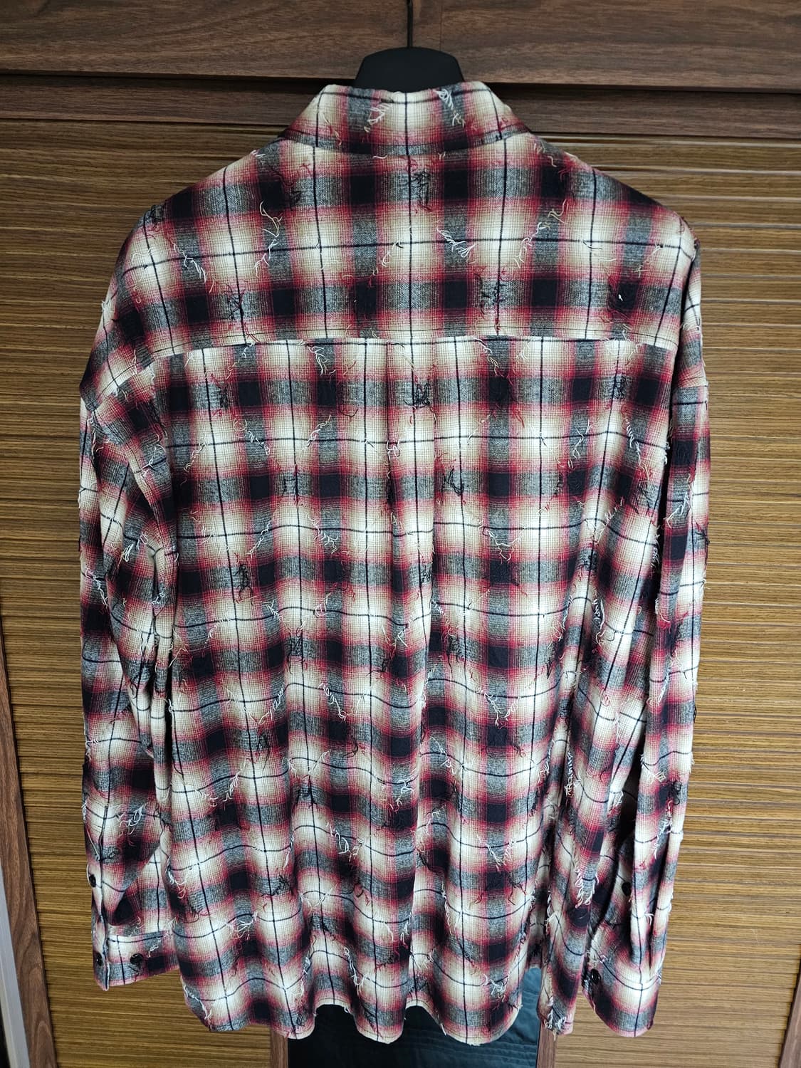 준지 아가일 셔츠 레드 48 상품이미지2