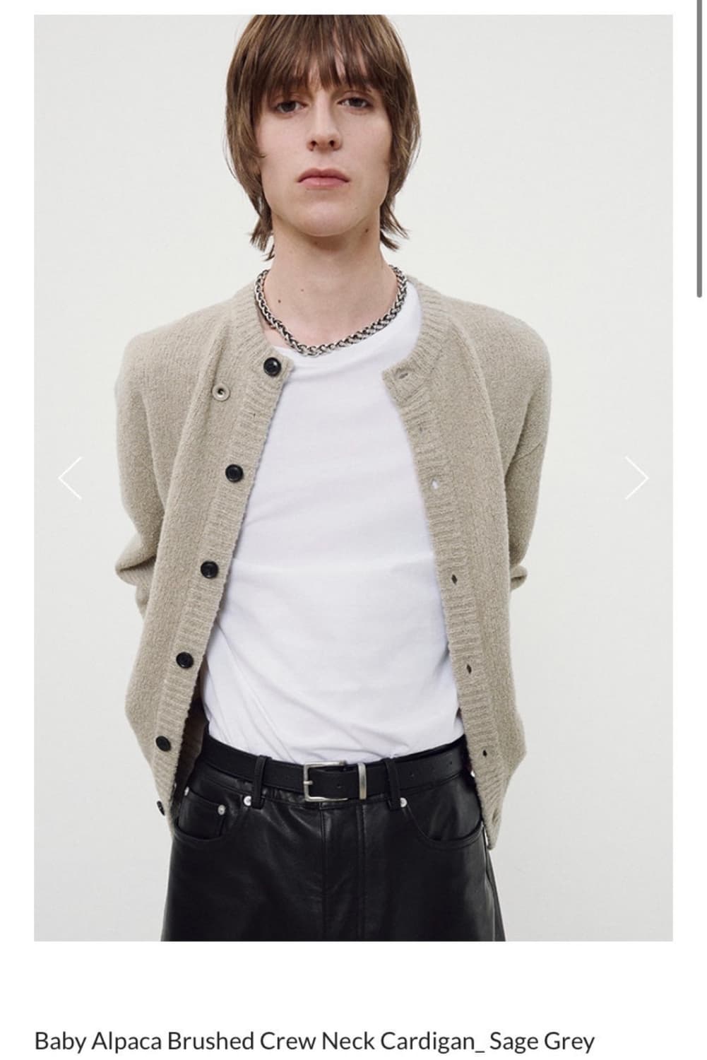 토니웩 베이비 알파카 가디건 세이지 그레이 XL 사이즈 상품이미지4