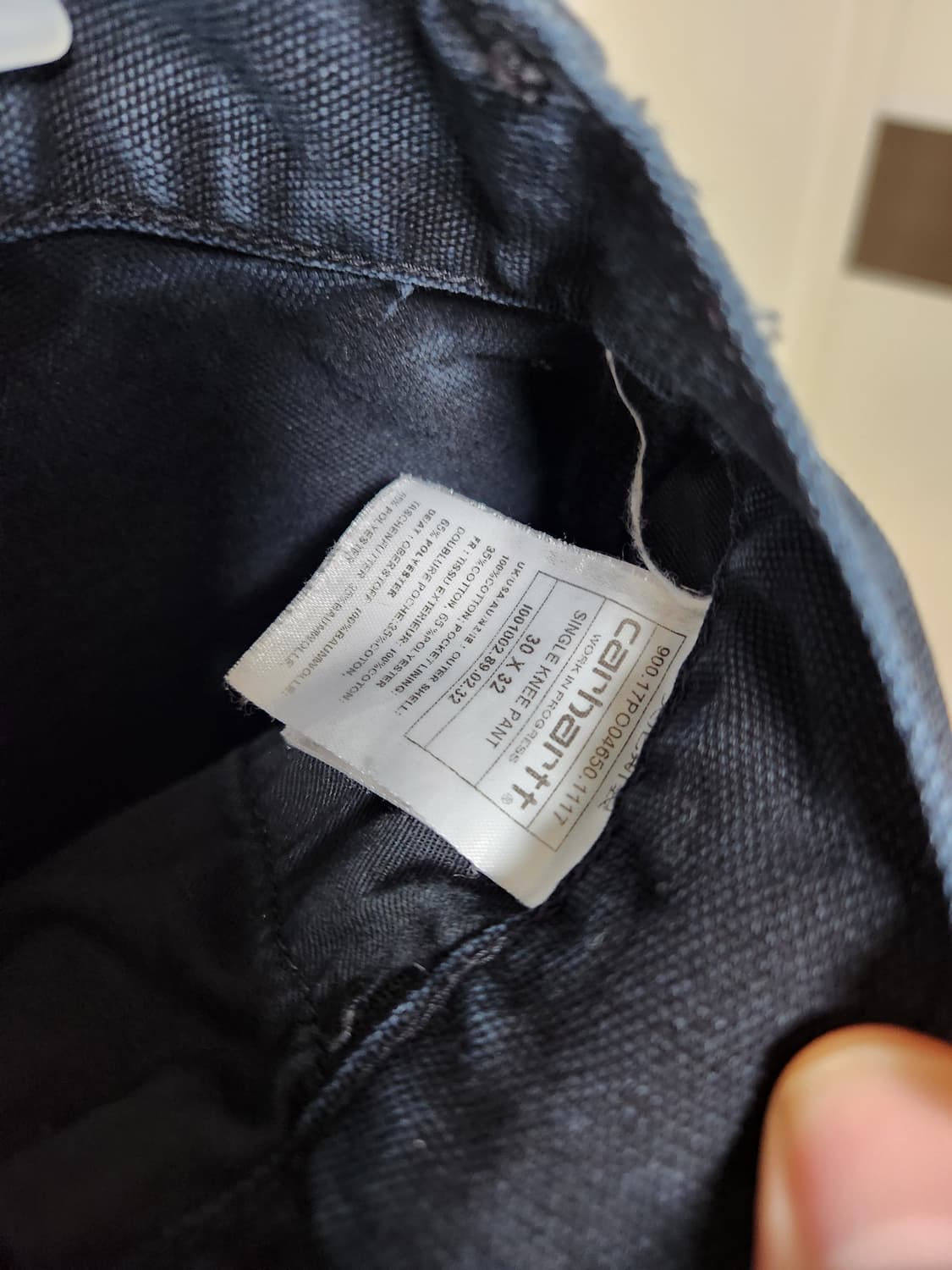 칼하트 카펜터 블랙 카펜터 팬츠 싱글니 30x32 상품이미지8