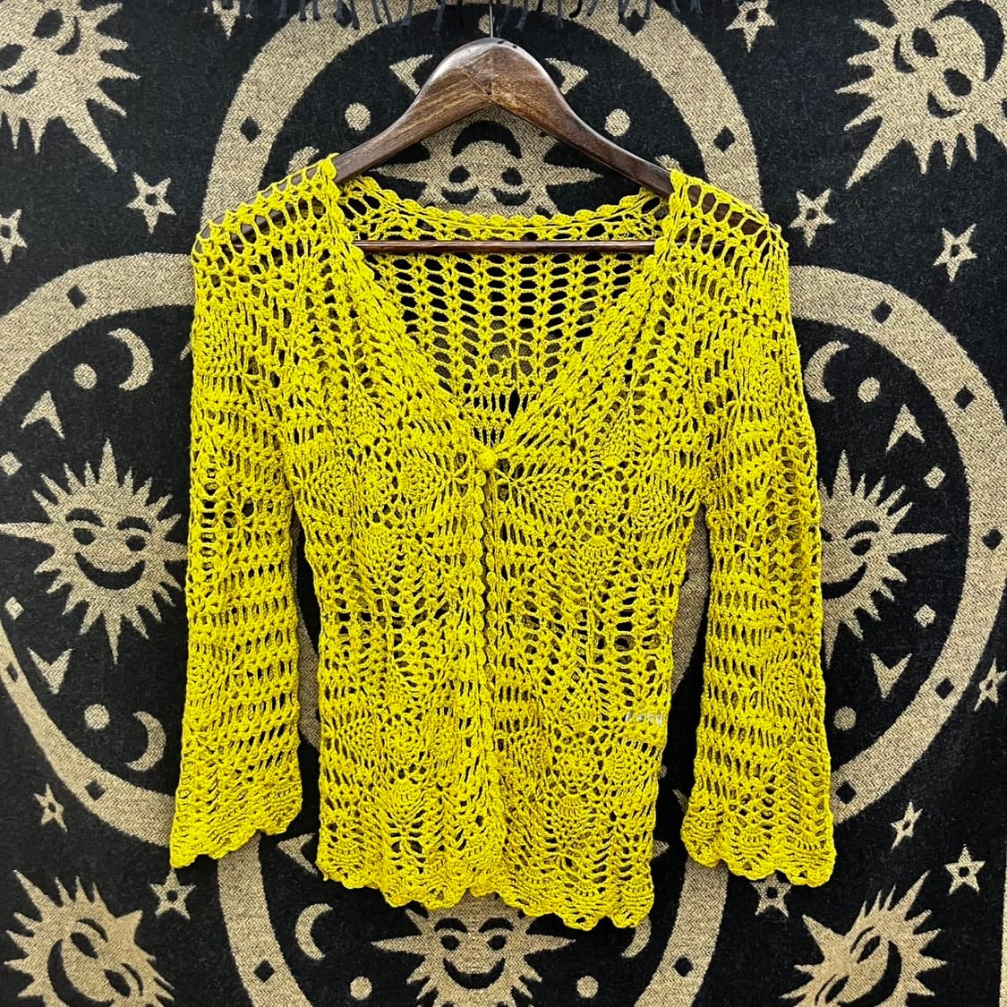 빈티지 보헤미안 오리엔탈 시스루 레이어드 니트 가디건 K0095 상품이미지3