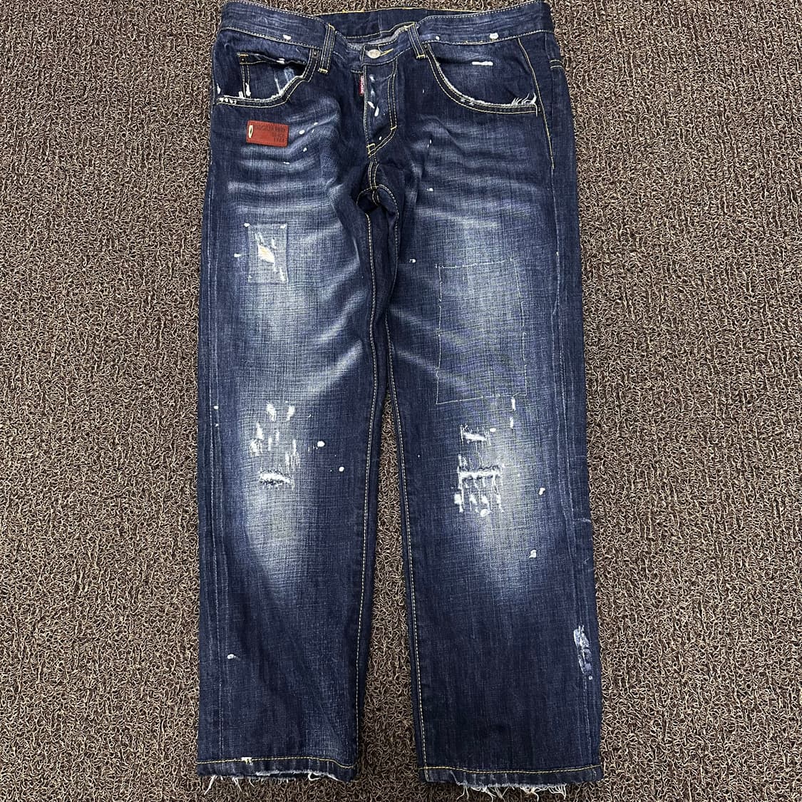 디스퀘어드2 데님 청바지 스플래터 데미지진 48사이즈 상품이미지1